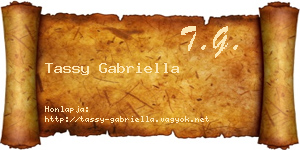 Tassy Gabriella névjegykártya