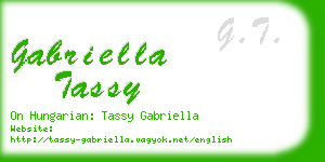 gabriella tassy business card